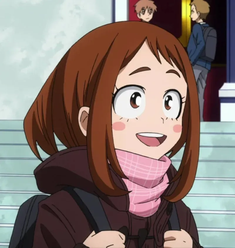 Anime ochako uraraka fanart cho thấy vẻ ngoài dễ thương và mạnh mẽ của cô ấy