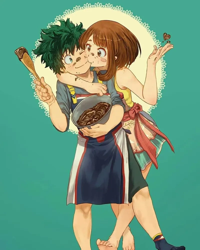 Ochaco uraraka màu mắt có đôi mắt nâu rực rỡ