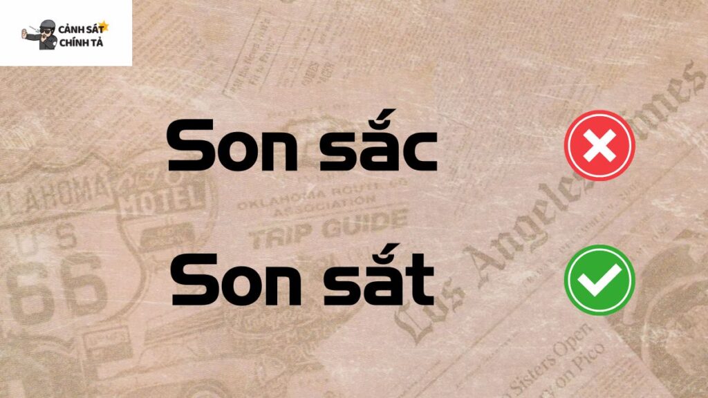 son sắt hay son sắc