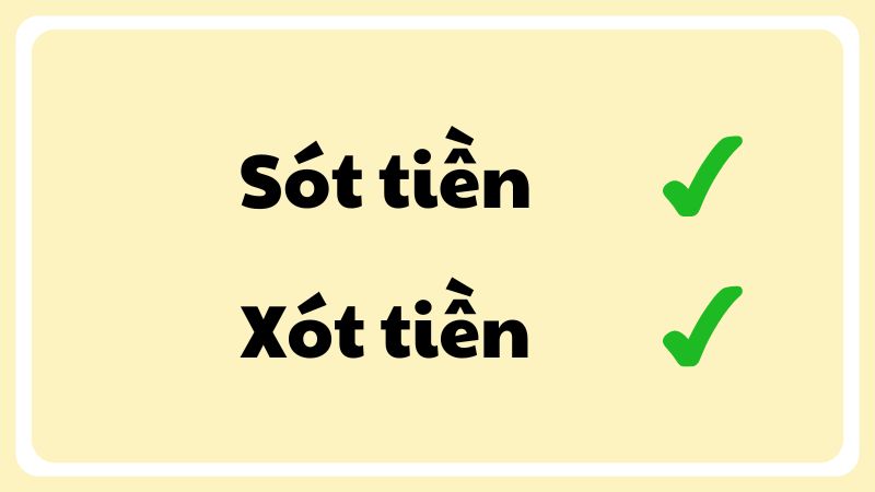 sót tiền hay xót tiền