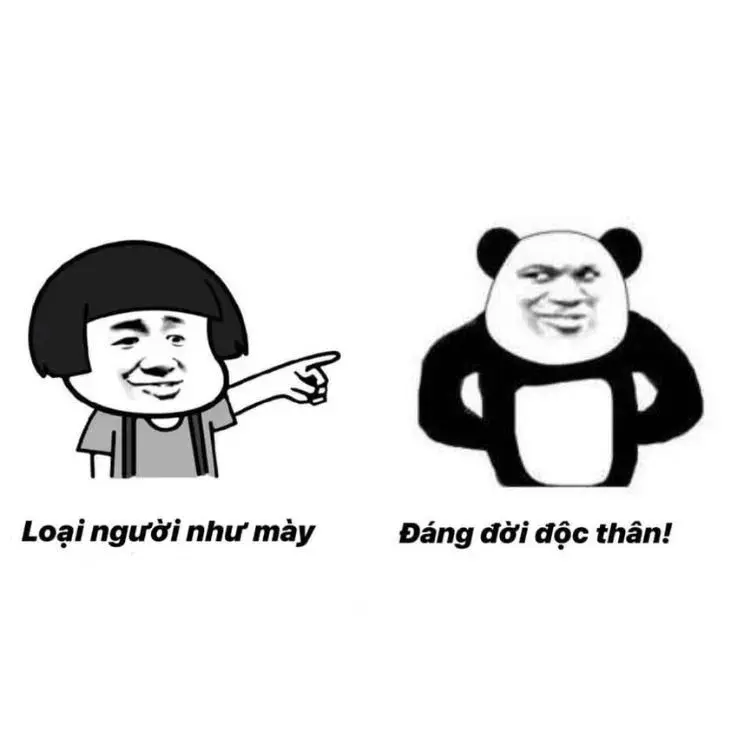 Ghế cười với panda meme