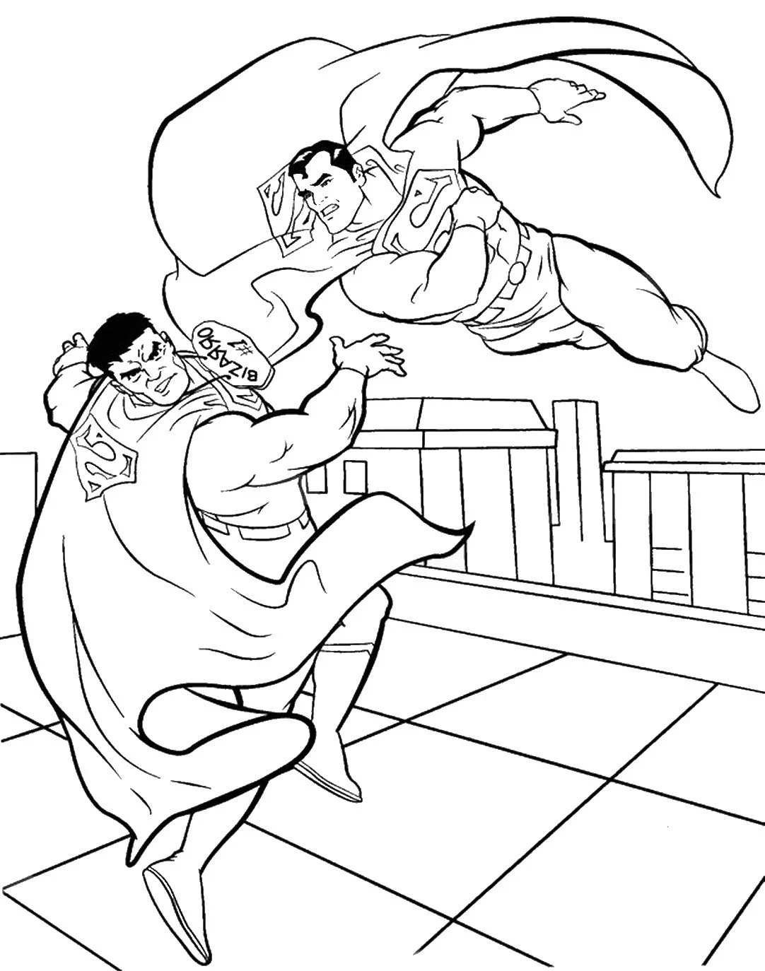 Tranh Superman tô màu giúp em bé của bạn thích học tập