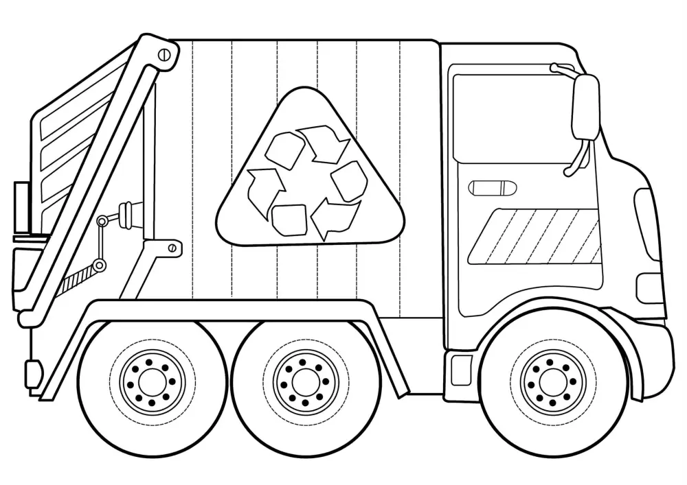 Tô màu xe container vui nhộn