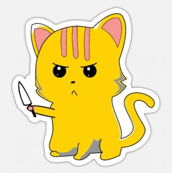 Meme Cat Sticker cầm siu dễ thương