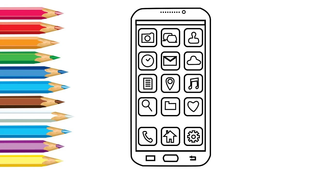 Tô màu điện thoại cho em bé khám phá những hình ảnh thú vị