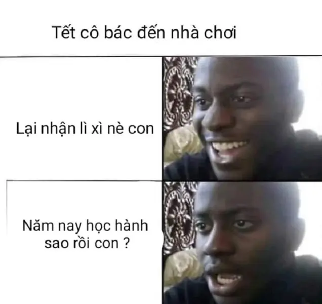 Meme năm mới với những biểu cảm hài hước