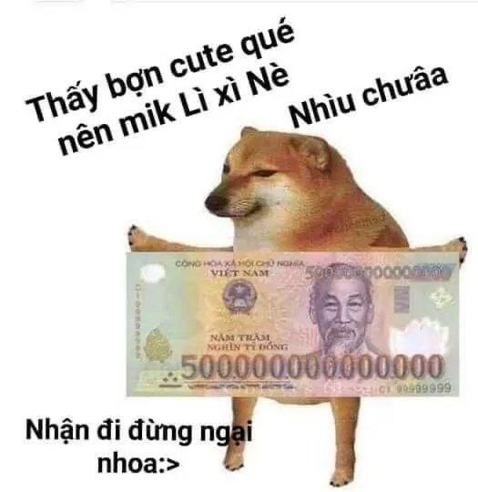 Tiền meme với khuôn mặt hài rất khó khăn