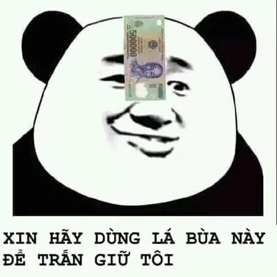 Tiền meme với biểu thức độc đáo