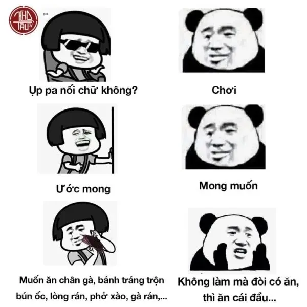 Panda meme là phổ biến trực tuyến