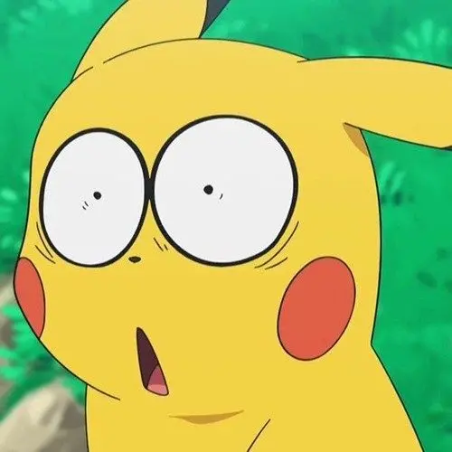 Pikachu meme mắt o miệng