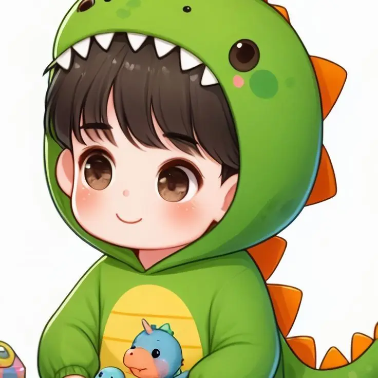 Hình ảnh chibi avatar hình nền khủng long cute ff, tạo điểm nhấn thú vị cho hình đại diện