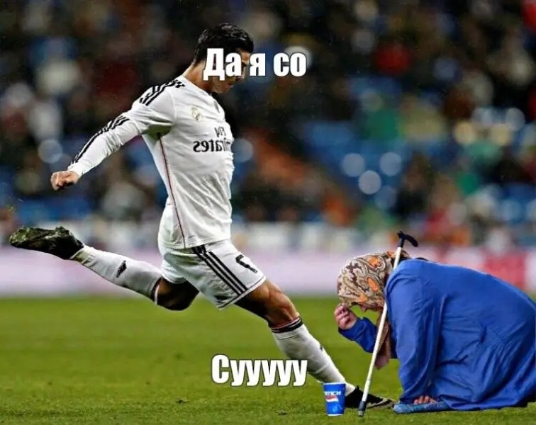 Meme ronaldo bắn vui nhộn