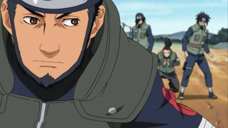 Hình ảnh của Asuma Sarutobi với phong cách ninja