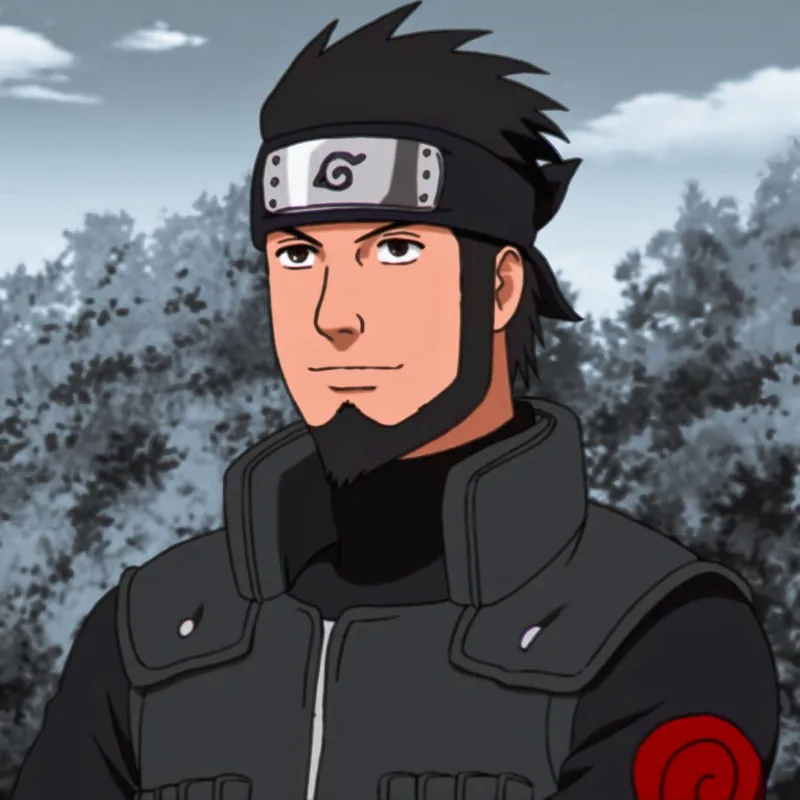 Asuma sarutobi ảnh với đôi mắt quyết tâm