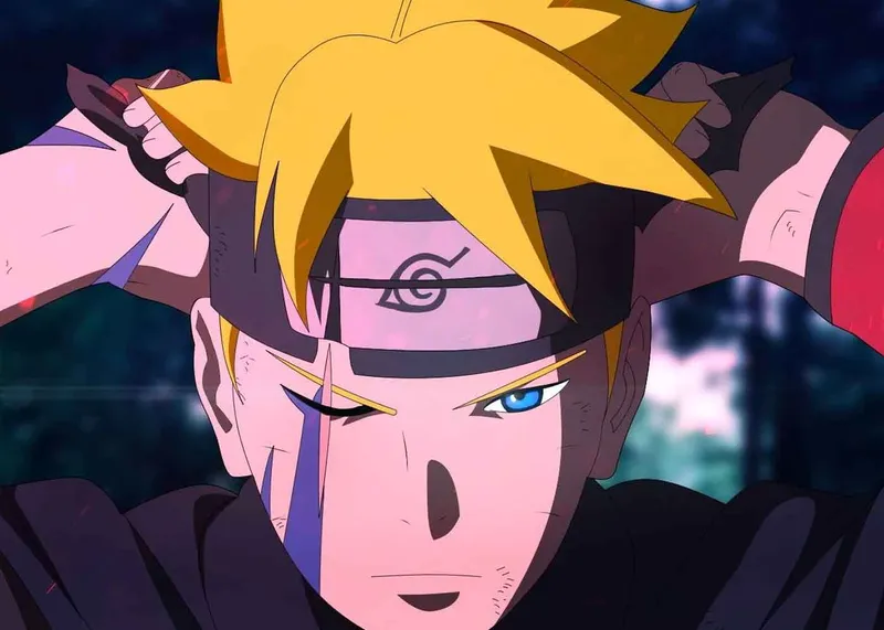 Hình ảnh của Boruto Uzumaki và các biểu tượng kỹ năng của cậu bé