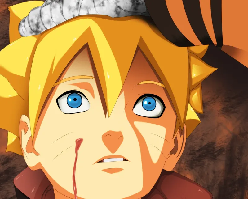 Ảnh Boruto Uzumaki nổi bật với đôi mắt quyết tâm