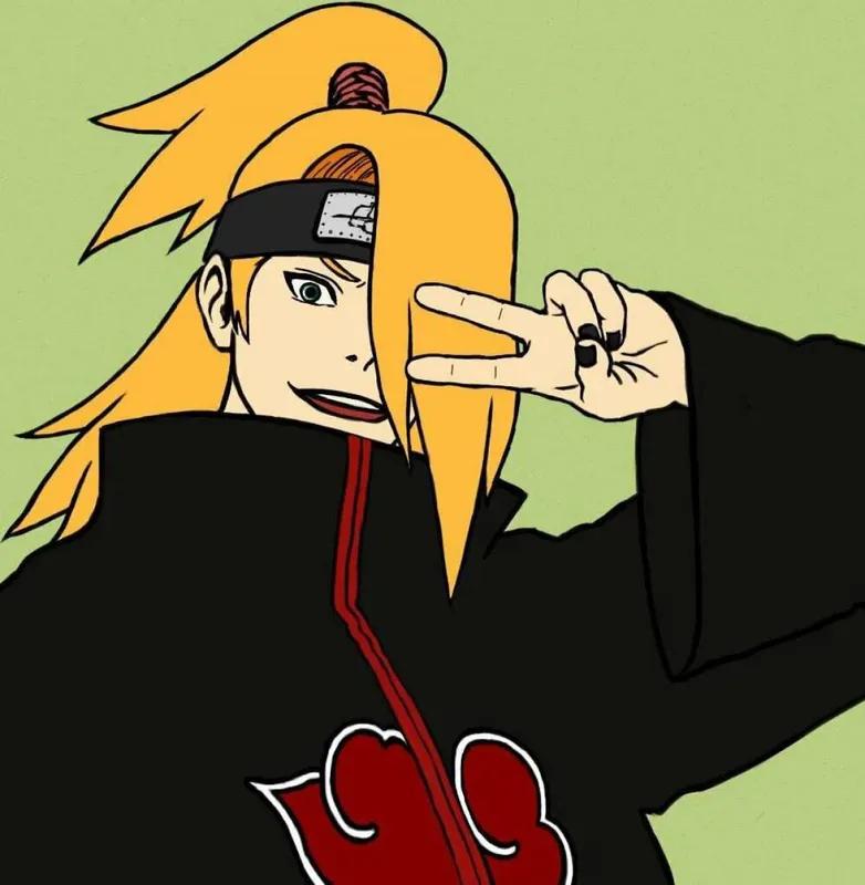 Deidara với đôi mắt sắc nét và phong cách lạnh lùng