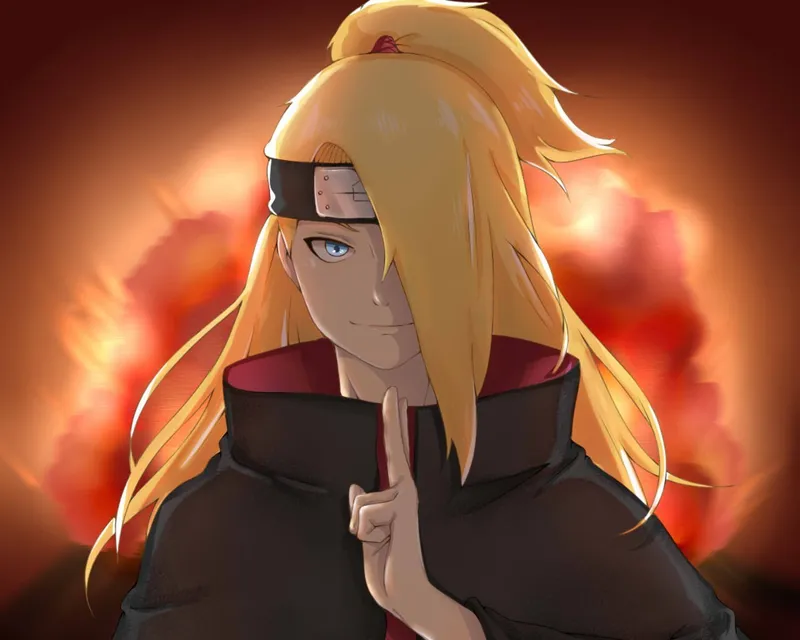 Ảnh Deidara nổi bật với những hình dạng mạnh mẽ và độc đáo