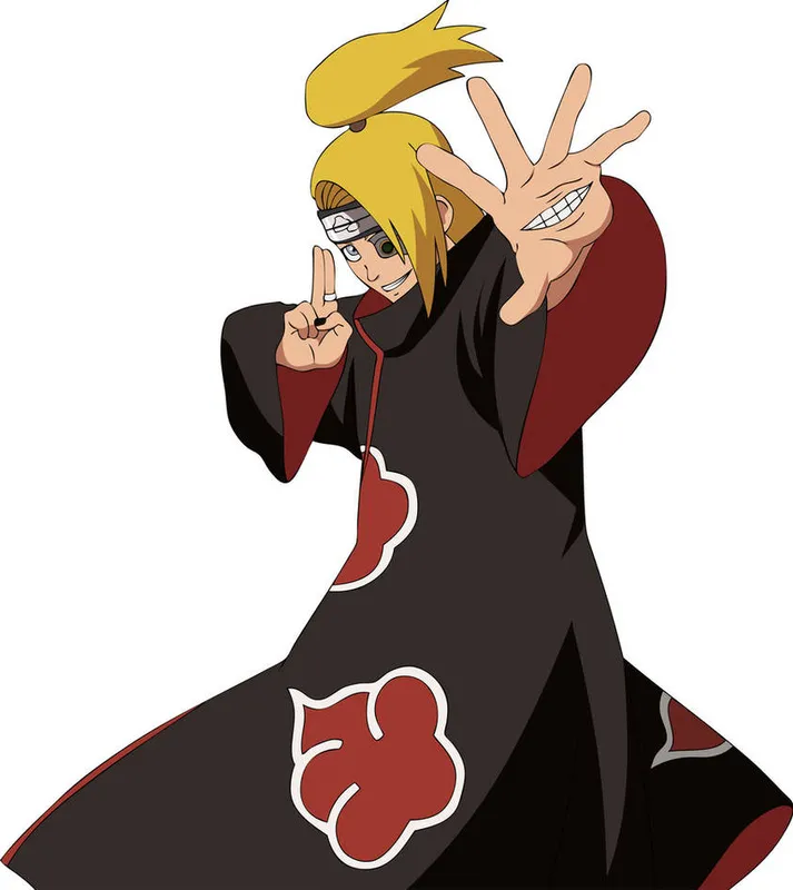 Ảnh của Deidara với phong cách nghệ sĩ không thể bị nhầm lẫn