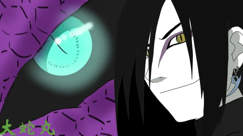 Orochimaru định hình trong hình ảnh nổi bật với vẻ ngoài độc đáo