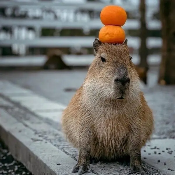 Meme capybara với biểu cảm dễ thương