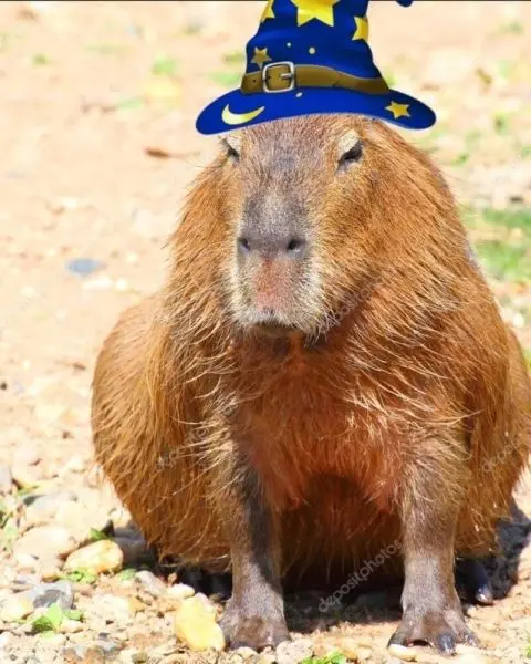 Meme capybara với khuôn mặt hài hước