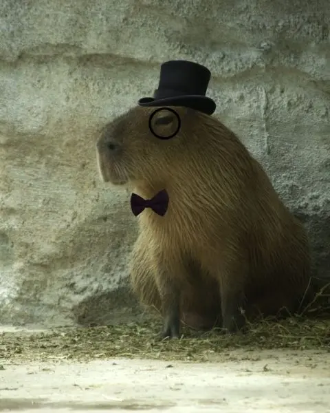 Meme capybara trong một khoảnh khắc đáng yêu