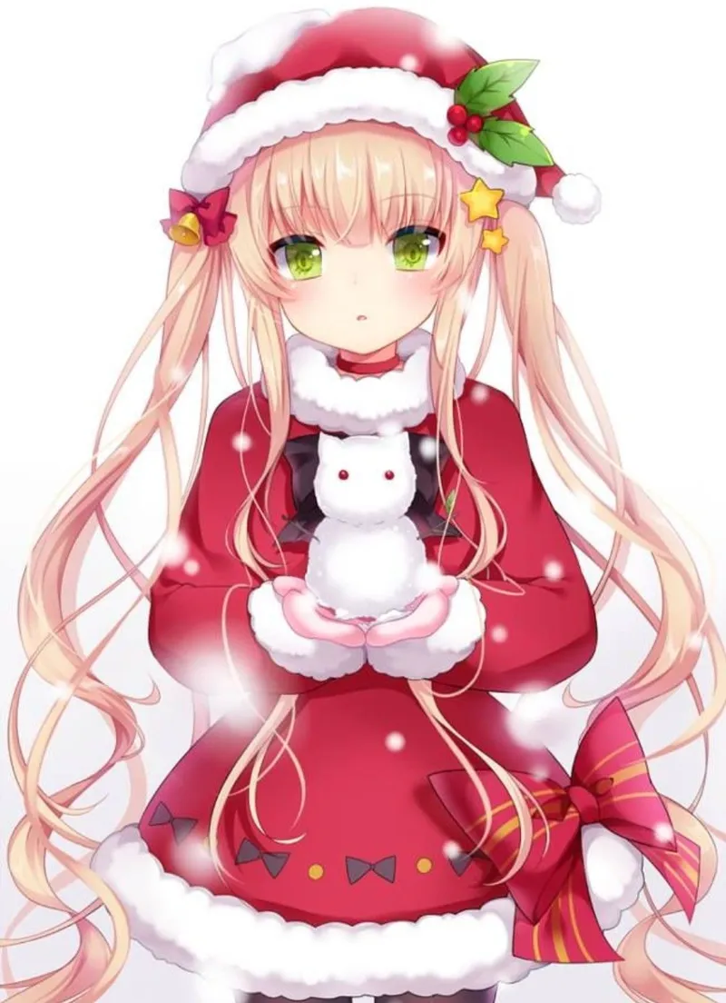 Chibi anime Christmas rất dễ vẽ, những ý tưởng tuyệt vời cho các bài tập nghệ thuật.