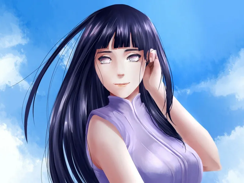 Hình ảnh của Hinata Hyuga tỏa sáng trong bộ trang phục Ninja đặc trưng