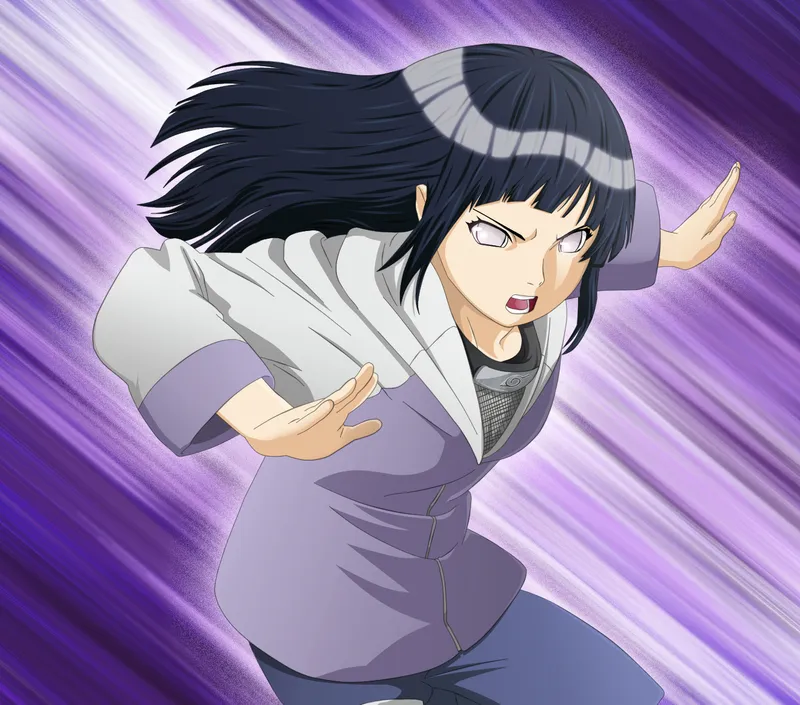 Hình ảnh của Hinata Hyuga thể hiện sự hy sinh và tình yêu vô hạn