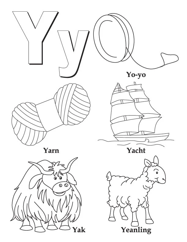 Coloring letters - useful activities to help children develop language recognition skills.