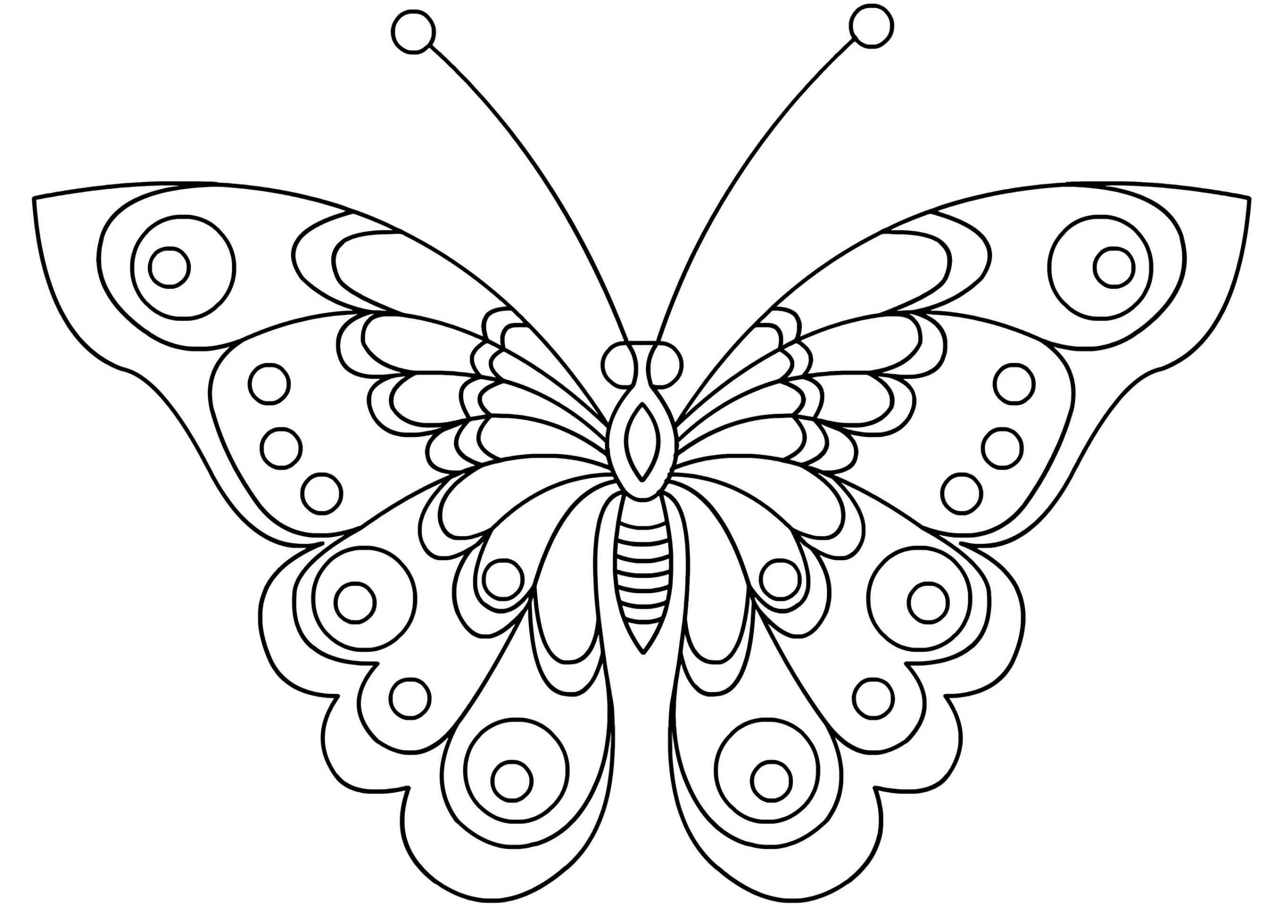 Coloring the butterfly - interesting activity for all children.