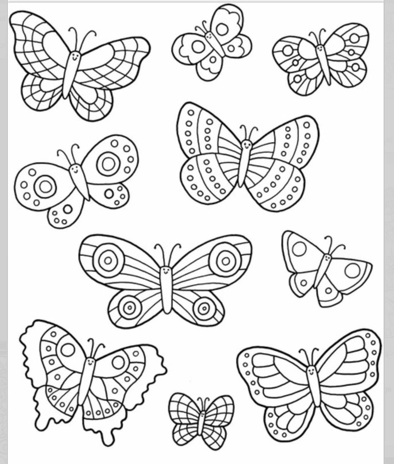 Coloring the butterfly - Children learn to love nature through each stroke.