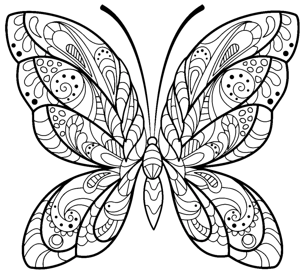 Babies will be excited about coloring butterflies are vivid and attractive.