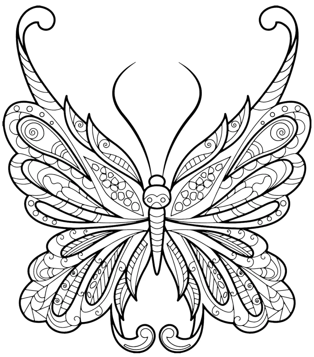 Download the free butterfly coloring painting, helping children love more art.