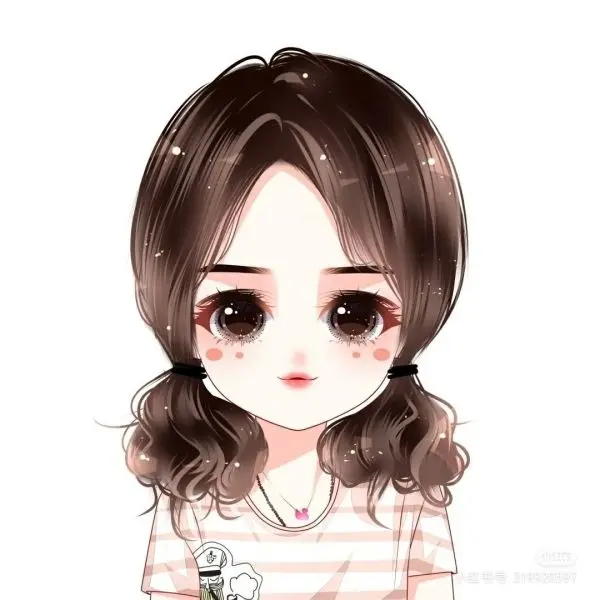 Ảnh Chibi của phụ nữ với đôi mắt tròn lớn