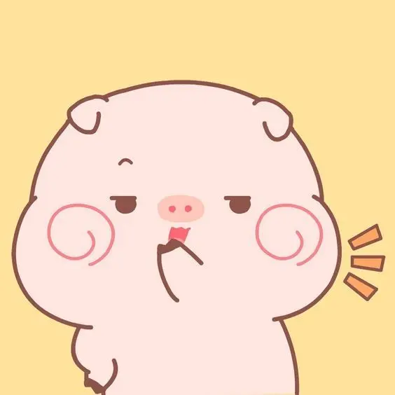 Hình ảnh của Avatar Chibi Kute Pig Dễ thương, nổi bật giữa đám đông.