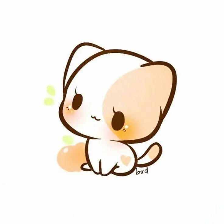 Ảnh chibi béo với những con mèo có con mèo siêu dễ thương.