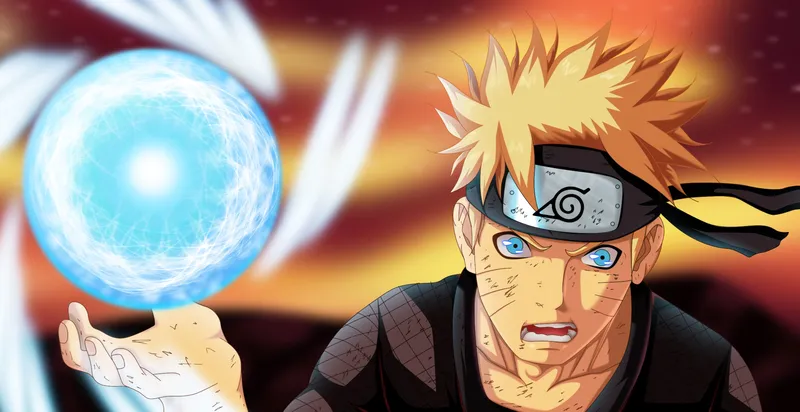 Ảnh Naruto Uzumaki nổi bật, tượng trưng cho sự chiến đấu