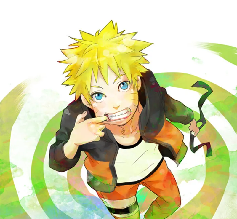 Bức ảnh Naruto Uzumaki thể hiện tinh thần mạnh mẽ và không bỏ cuộc