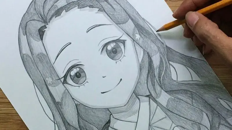 Phác thảo Anime Sketch Pencil Pencil Thanh lịch và quyến rũ