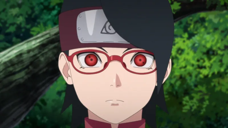 Hình ảnh của Sarada Sasuke làm nổi bật tinh thần chiến đấu bất khuất