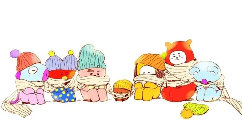 Bức ảnh chibi vui nhộn trong khung cảnh vui vẻ