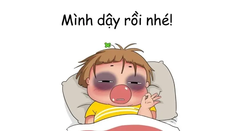 Chibi meme hài hước với đôi mắt tròn