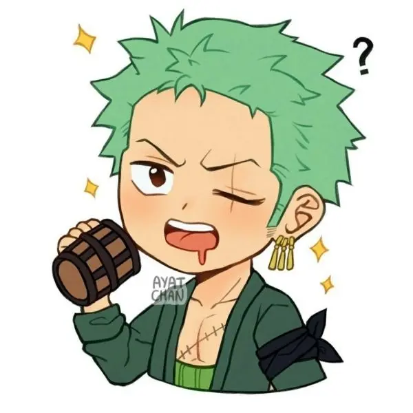 Ảnh Zoro Chibi tuyệt nhất với biểu hiện lạnh