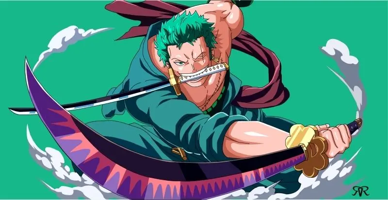 Bức ảnh của Zoro Chibi tuyệt vời nhất ở giữa cánh đồng