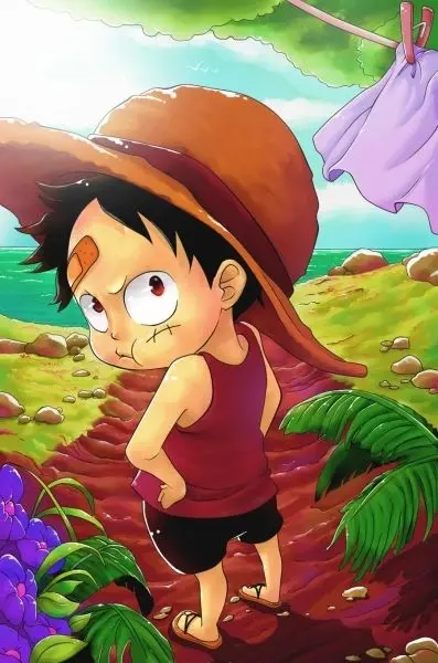 Luffy còn trẻ và quyết tâm vượt qua mọi thách thức