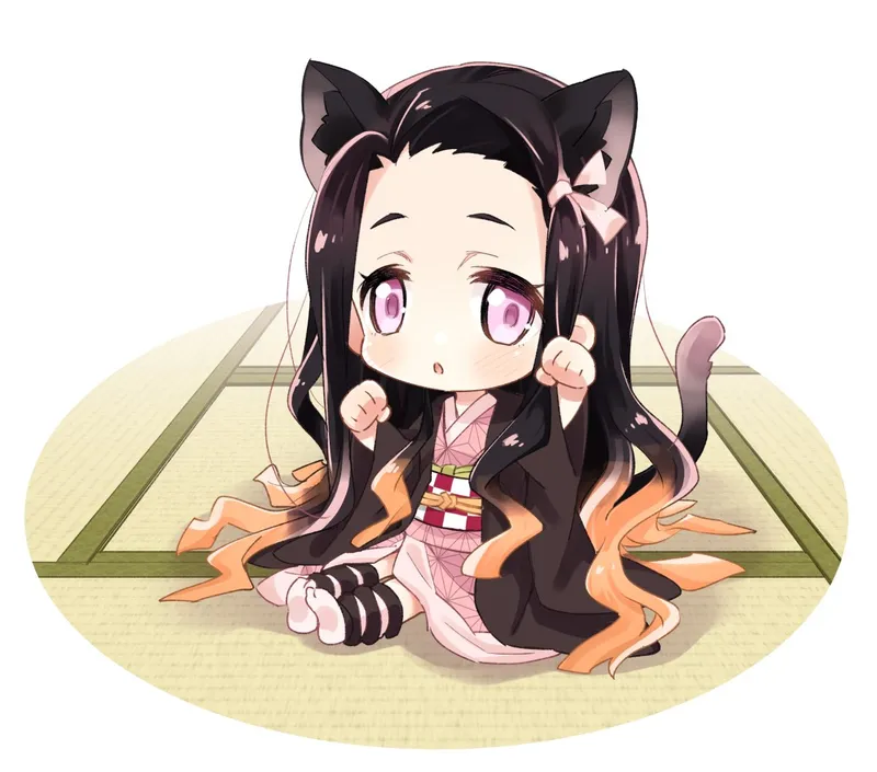 Ảnh của Nezuko Chibi dành cho những người hâm mộ yêu thích tính cách.