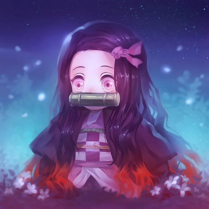 Hình ảnh của Nezuko Chibi rất tuyệt và mạnh mẽ, tạo ra cảm giác hấp dẫn.