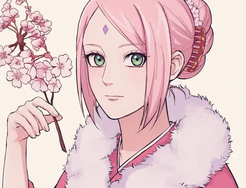 Sakura Haruno nổi bật với vẻ đẹp thông minh và kiên cường